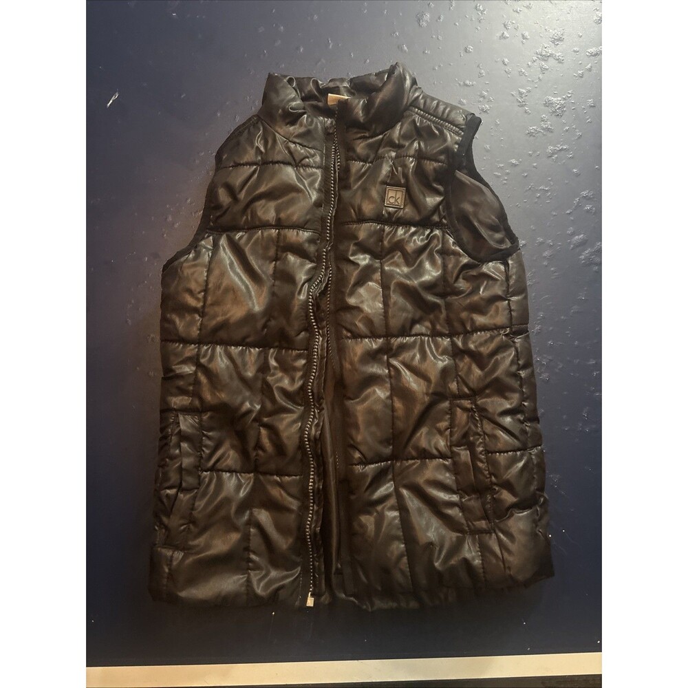 Calvin Klein Jeans Boys Size 6 Black Quilted Puffer Vest CK